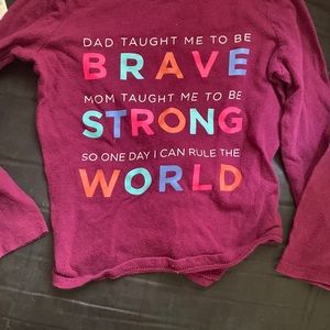 Toddler Girls brave long sleeve shirt. 4t